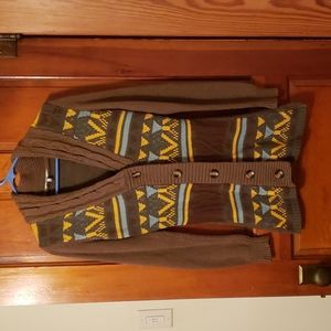 Buckle cardigan sweater size small